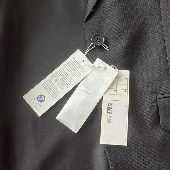 ❌ SOLD ❌ NWT ARKET Oversized Wool Hopsack Blazer in Black - Picture 8 of 8